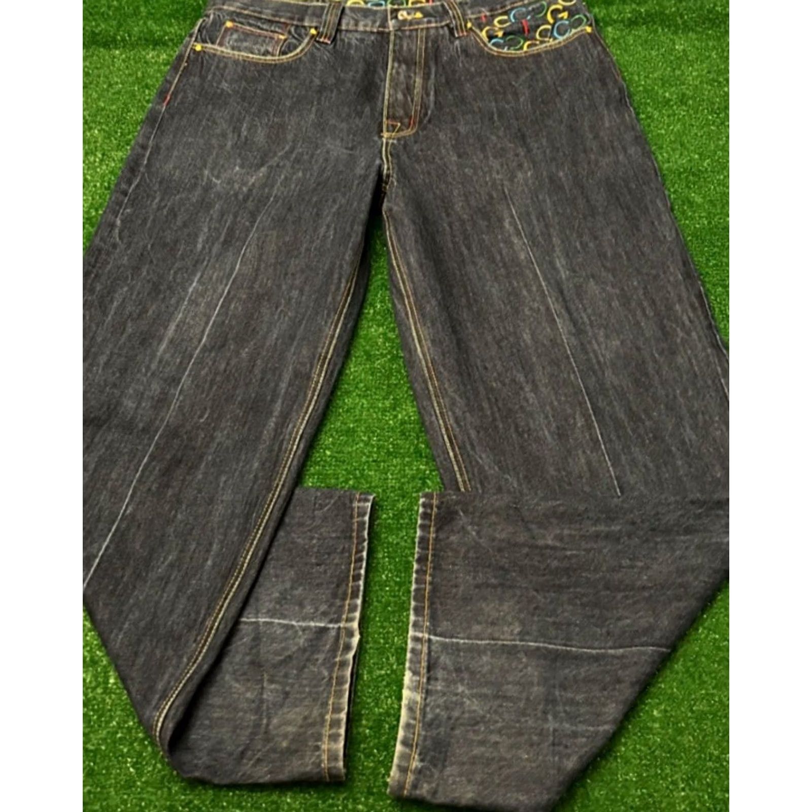 Coogi VINTAGE COOGI Pants Mens 40 Blue Y2K Embroidered Logo VTG Baggy Jeans Hip Hop Punk Size US 40 / EU 56 - 4 Thumbnail