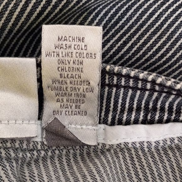 Chicos Chicos Size 1.5 Med Womens Pants Blue White Striped Bootcut Size US 32 / EU 48 - 3 Thumbnail