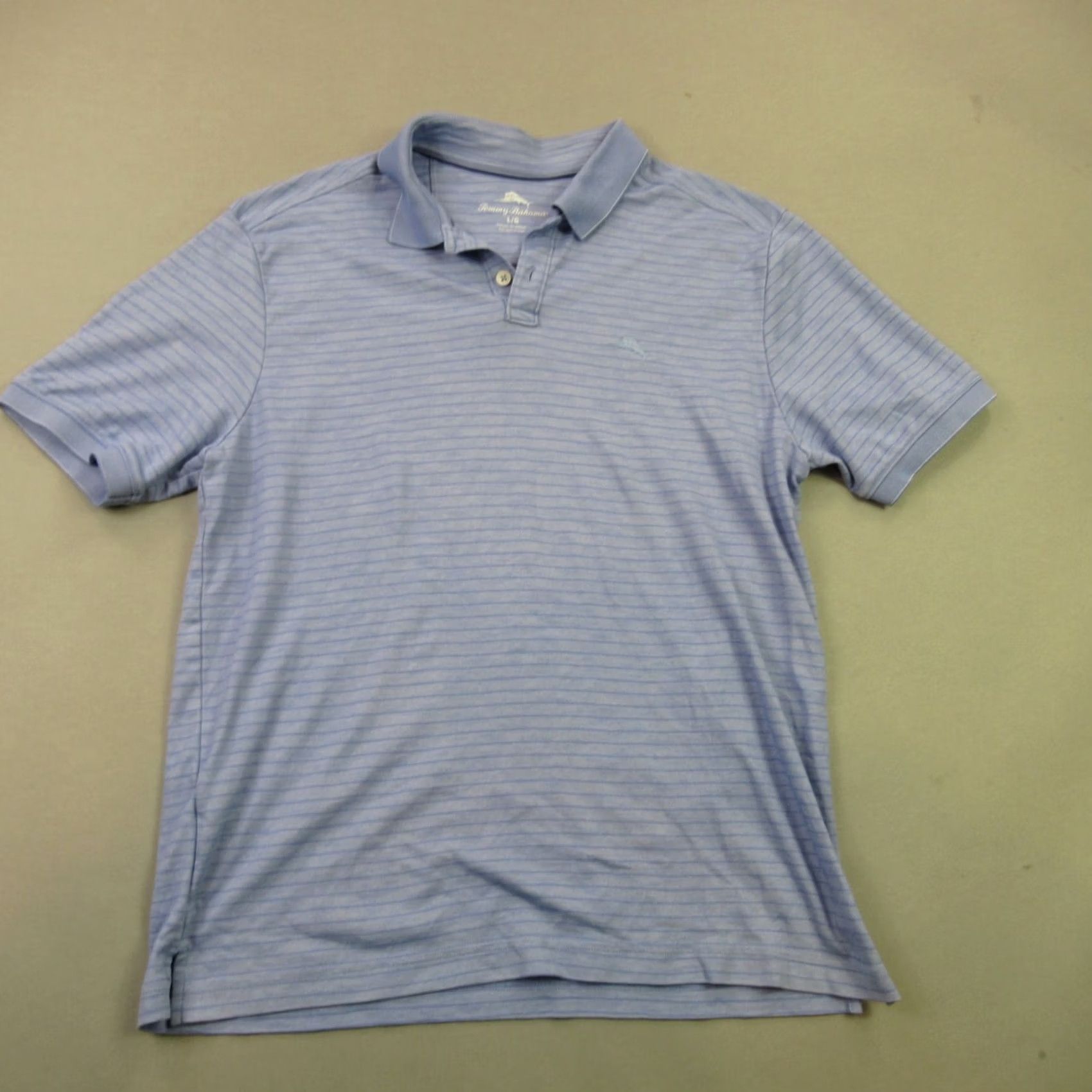 Tommy Bahama Tommy Bahama Shirt Mens L Golf Polo Hawaiian Short Sleeve Striped Blue Size US L / EU 52-54 / 3 - 2 Thumbnail