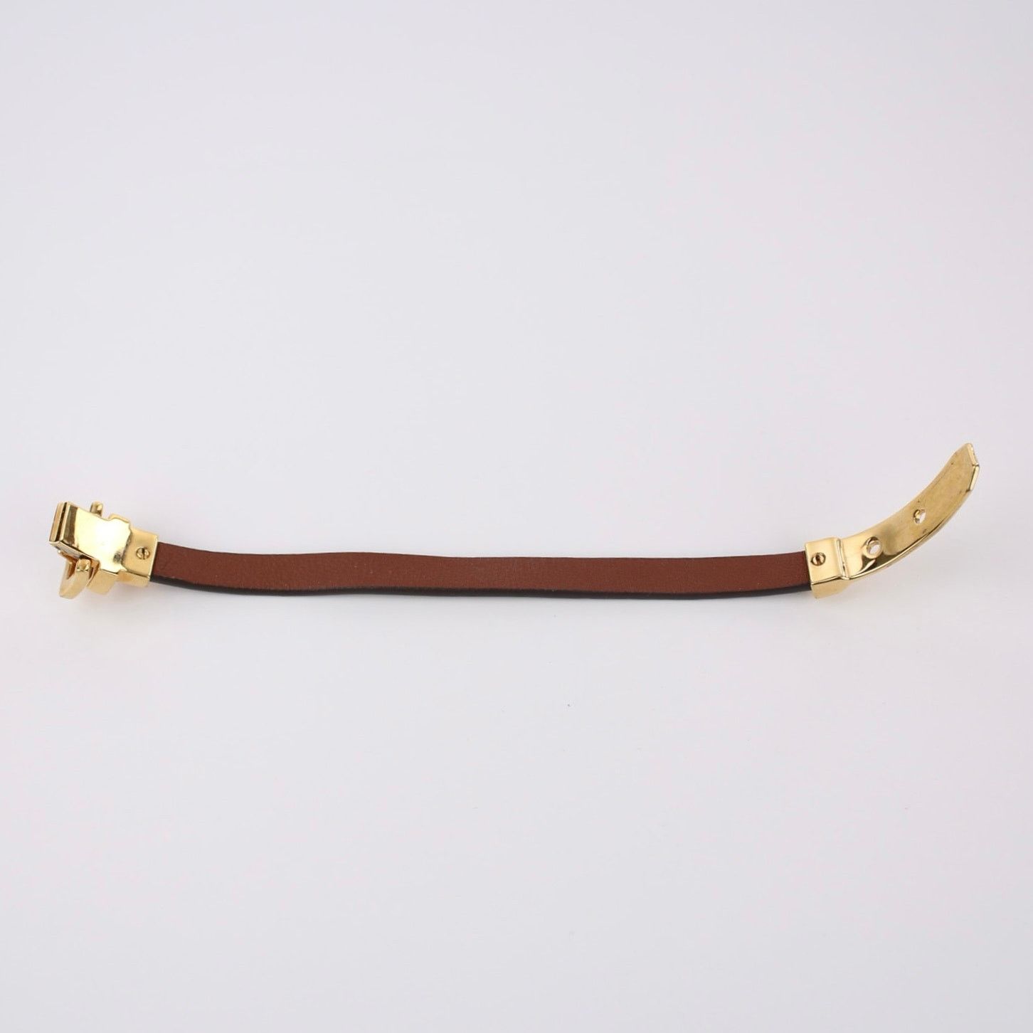 Michael Kors Michael Kors Brown Leather Gold Buckle Bracelet Size ONE SIZE - 2 Thumbnail