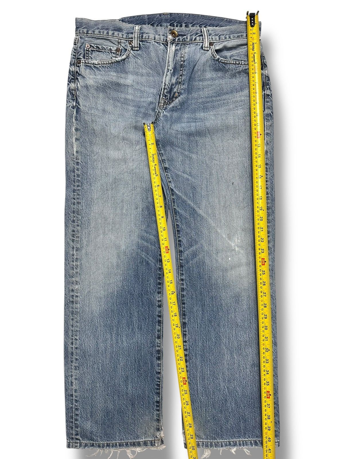 Uniqlo Vintage Uniqlo UJ Straight Leg Distressed Jeans with Faded Size US 36 / EU 52 - 15 Thumbnail
