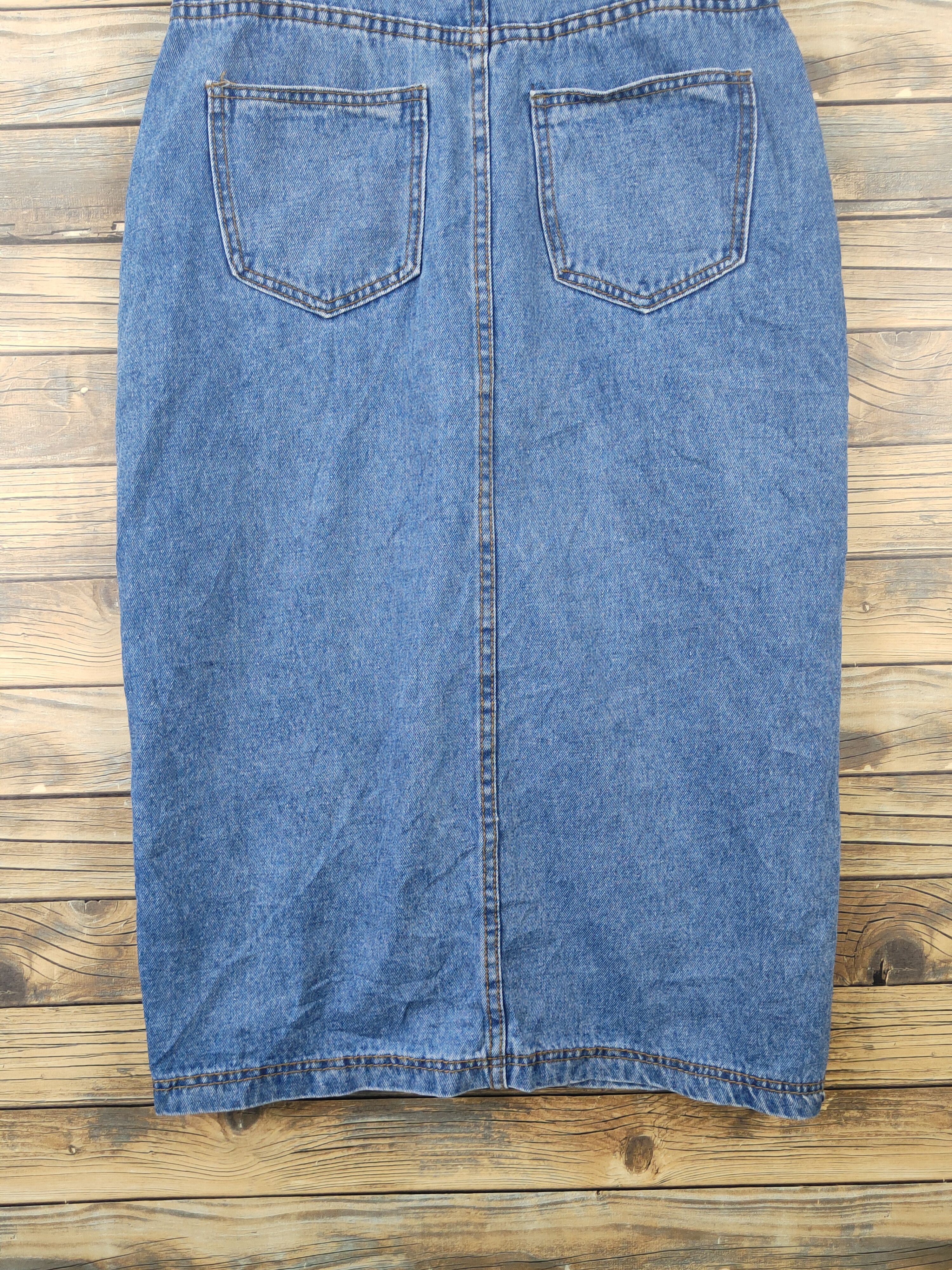 Japanese Brand × Vintage Vintage Japanese Brand Blue Denim Skirt Jumpsuits Size 30" / US 8 / IT 44 - 9 Thumbnail
