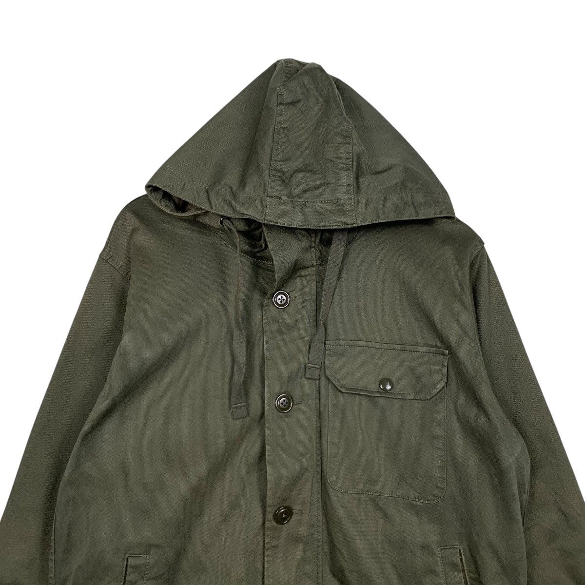Beams Japan BEAMS Olive Green Button Zipper Hooded Jacket #1622-C72 Size US L / EU 52-54 / 3 - 2 Thumbnail