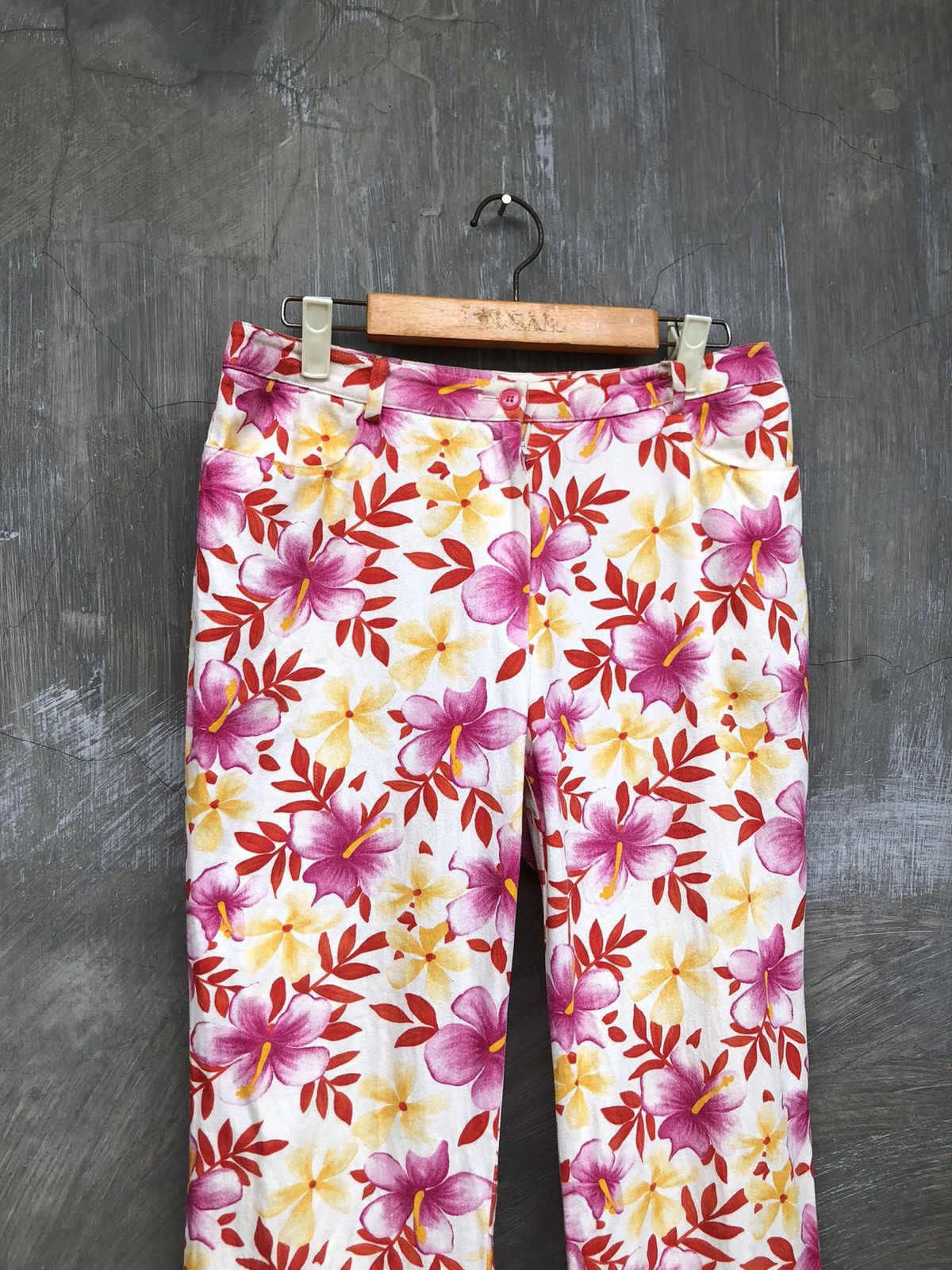 Japanese Brand × Vintage Vintage Elle Sport Flower Pattern Pants Size 30" / US 8 / IT 44 - 2 Thumbnail