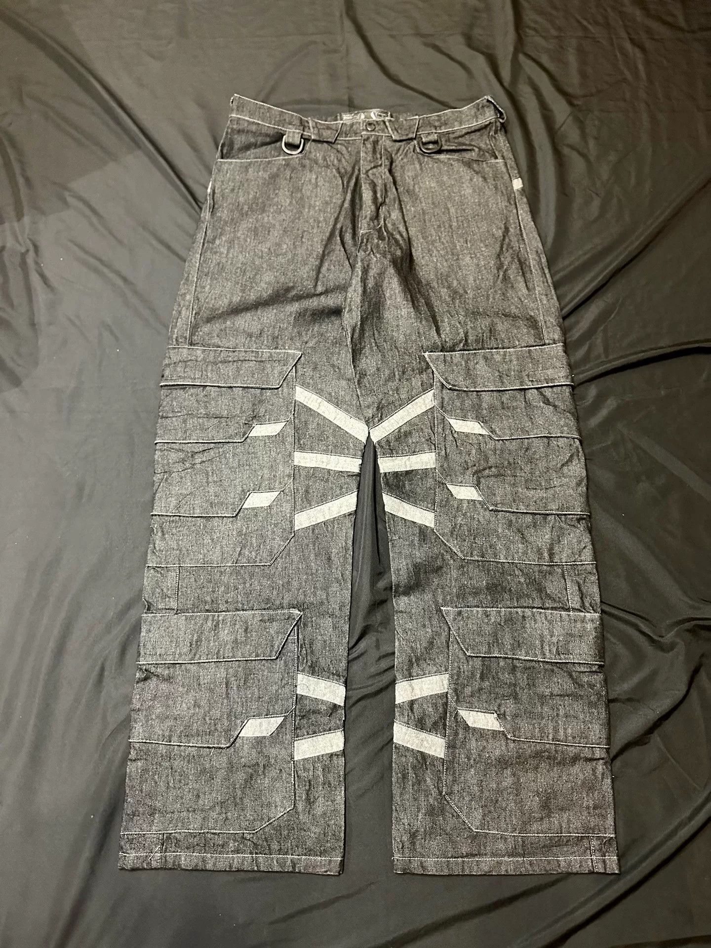 Vintage vintage cyberdog baggy cargo denim pants Size US 26 / EU 42 - 1 Thumbnail
