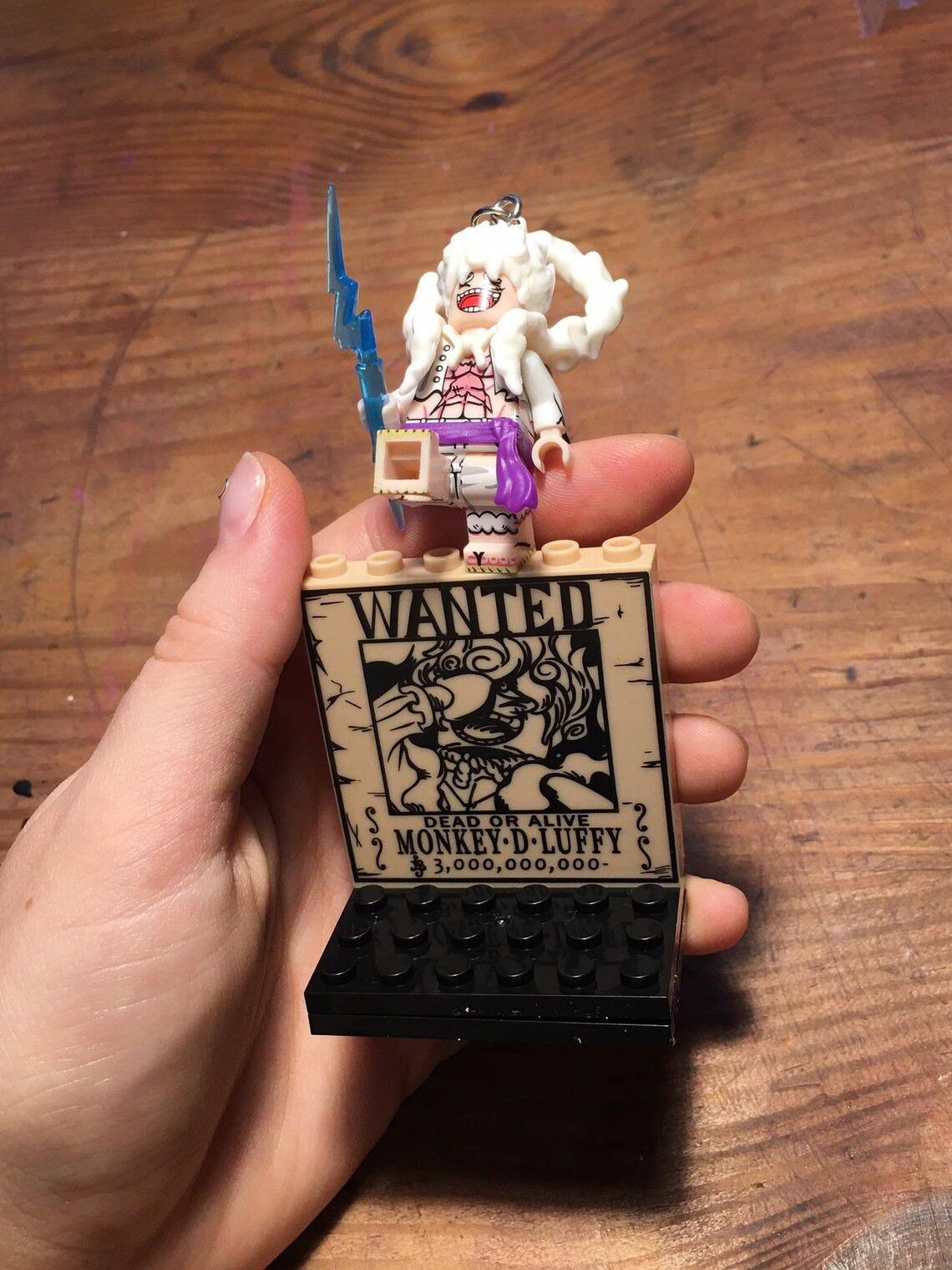 Anime One Piece Luffy Gear 5 Joy Boy anime keychain minifigure Size ONE SIZE - 8 Thumbnail