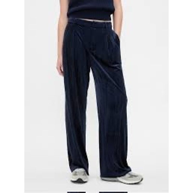Gap Gap Women - High Rise Wide-Leg/ Crinkle Velvet / 6 / NWOT Size 28" / US 6 / IT 42 - 1 Thumbnail