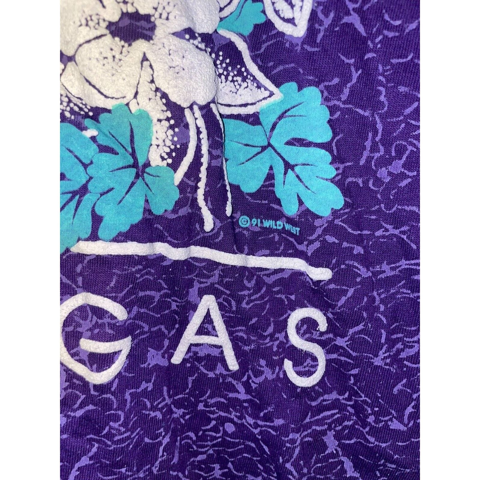 Jerzees Vintage Las Vegas Shirt Hummingbird Purple Tee 90s VTG M Size US M / EU 48-50 / 2 - 5 Thumbnail