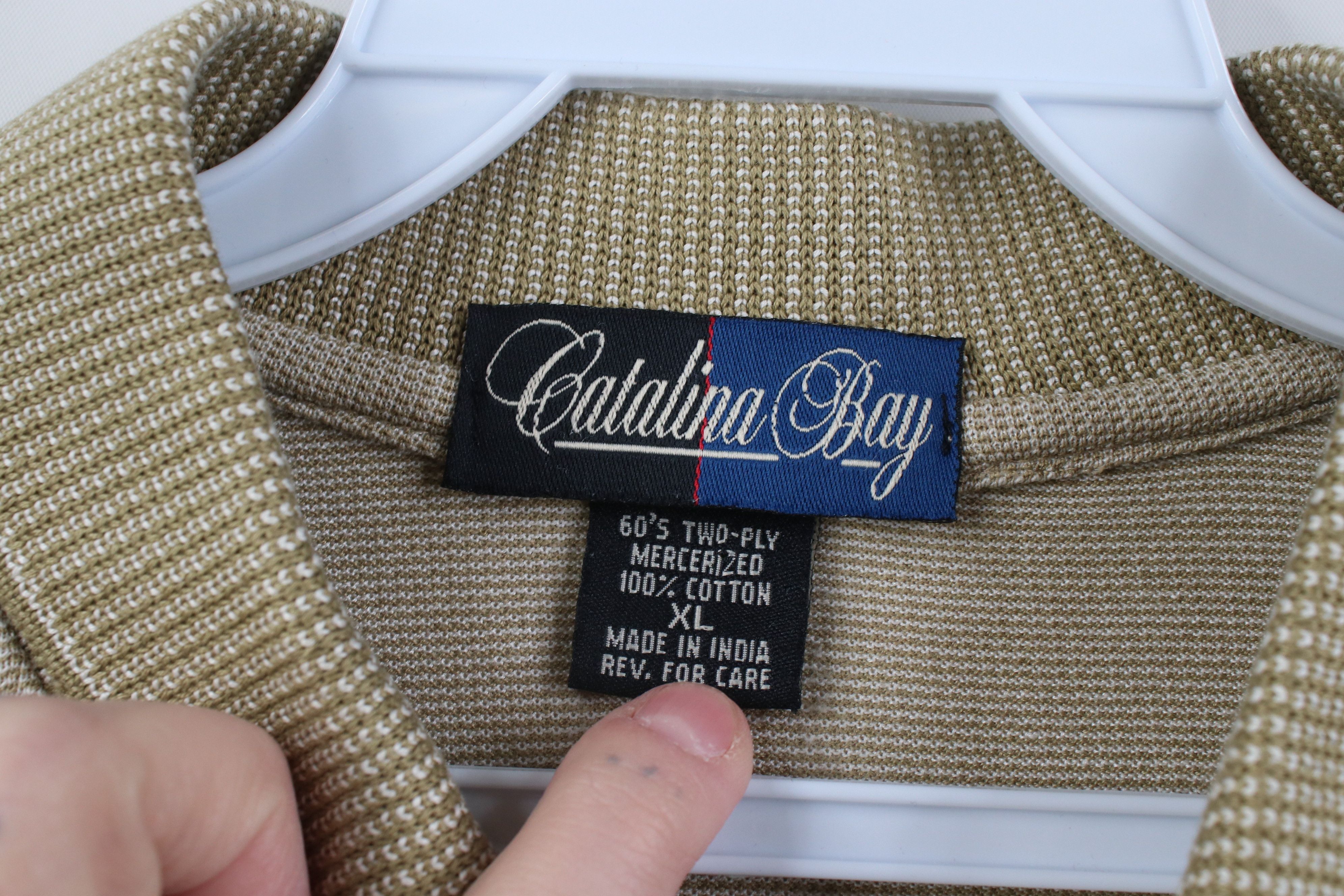 Vintage Vintage 90s Streetwear Knit Collared Golf Polo Shirt Beige Size US XL / EU 56 / 4 - 8 Thumbnail