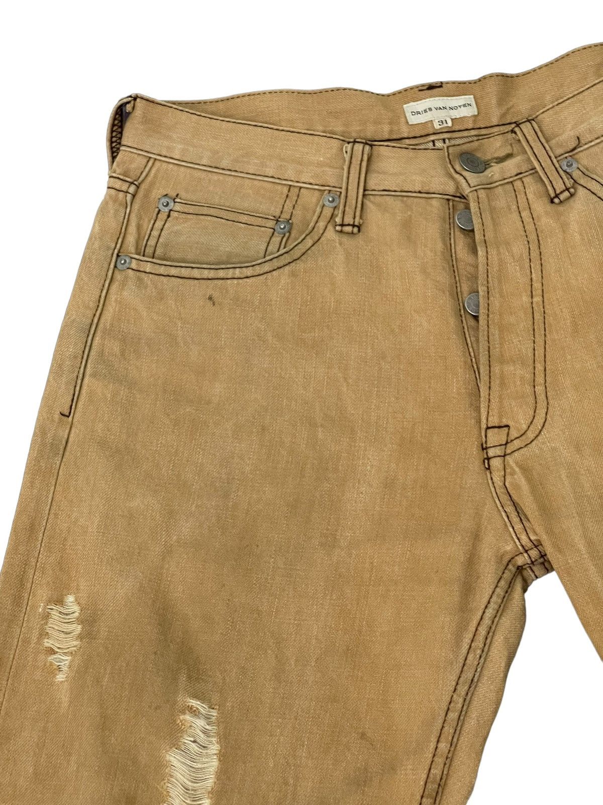Dries Van Noten Dries Van Noten Dirty Distress Denim Regular Fit 8🟦5 Size US 30 / EU 46 - 9 Thumbnail
