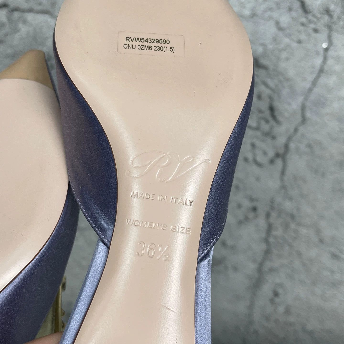 Roger Vivier RV Crystal Floral Buckle Satin Pointed Toe Heel Sandal 36.5 New Size US 6 / IT 36 - 9 Thumbnail