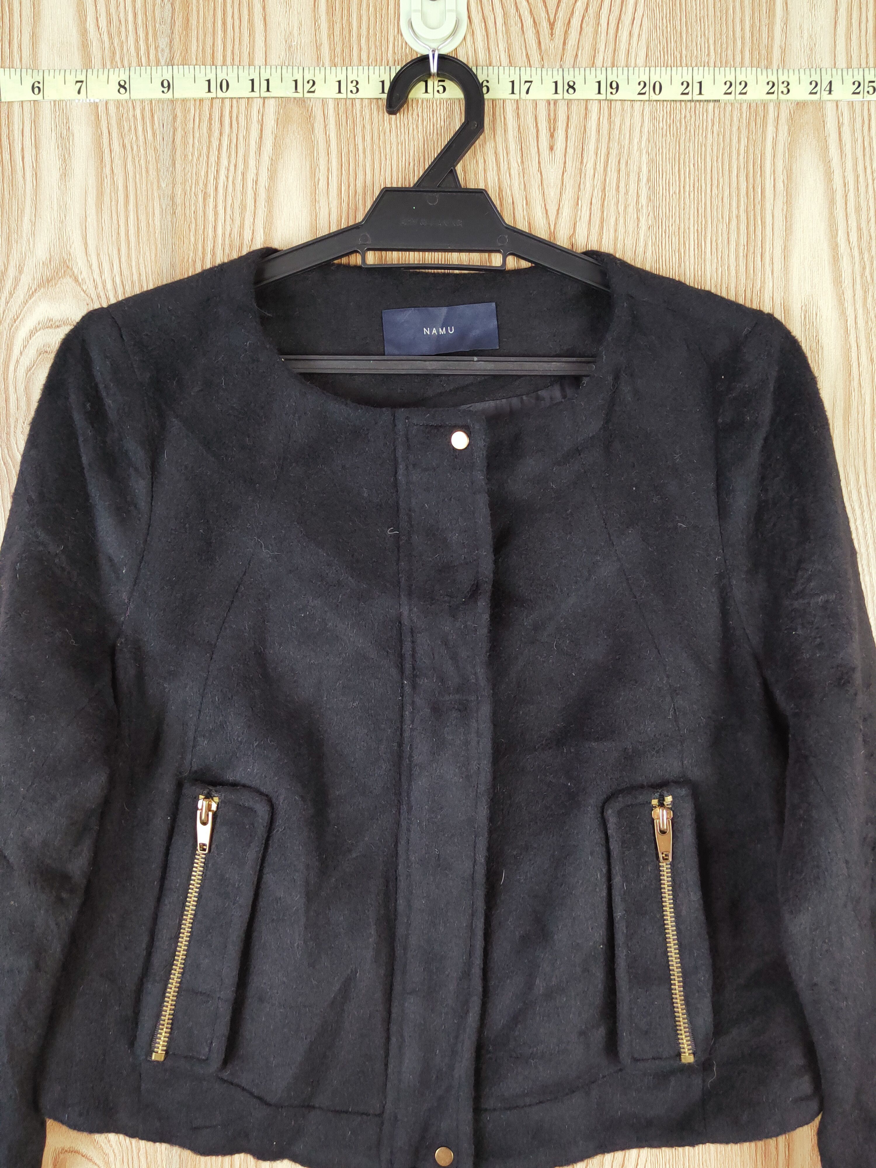 Japanese Brand × Vintage Artists Design 💥 Namu Black Wool Cropped Jackets Size S / US 4 / IT 40 - 2 Thumbnail