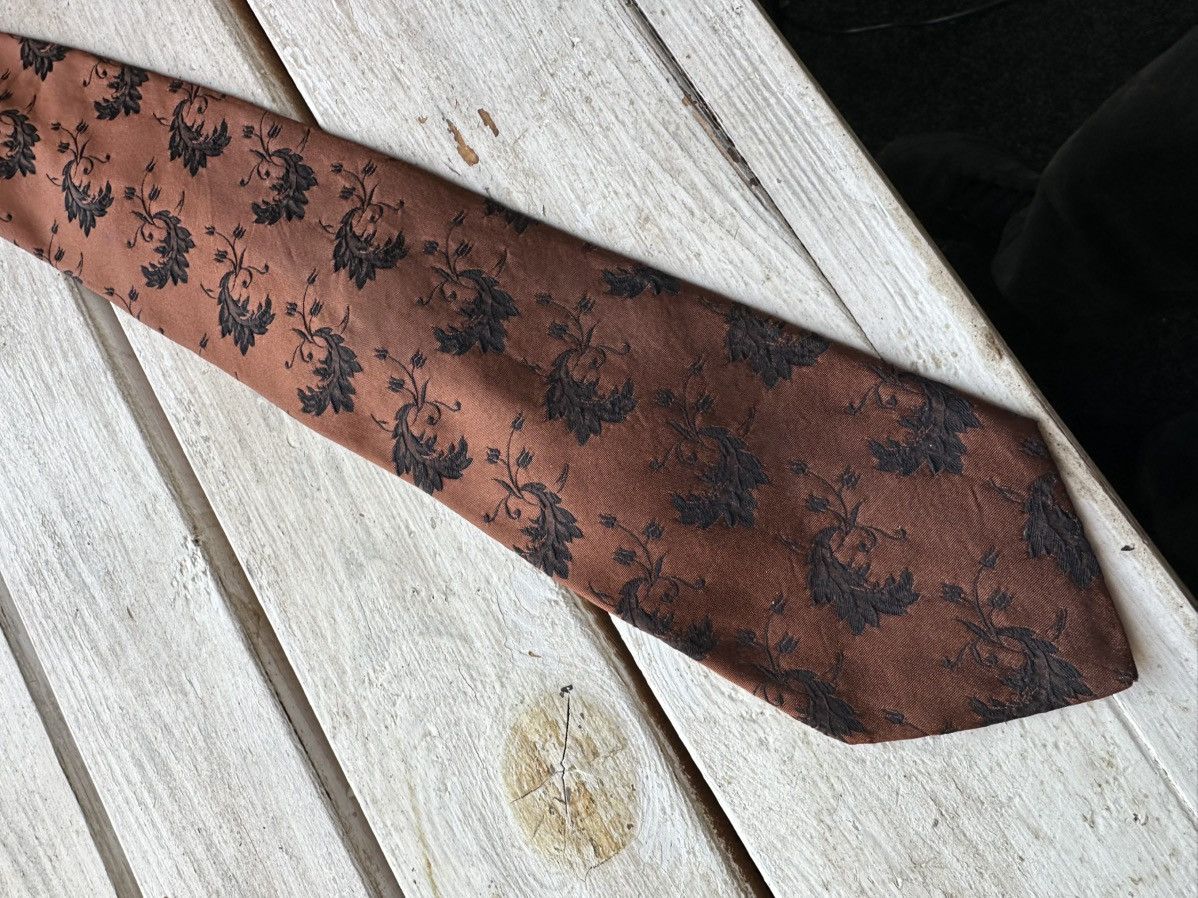 Designer × Hugo Boss 🚨RARE Hugo Boss Tie old money style Burgundy luxury monogram Size ONE SIZE - 5 Thumbnail