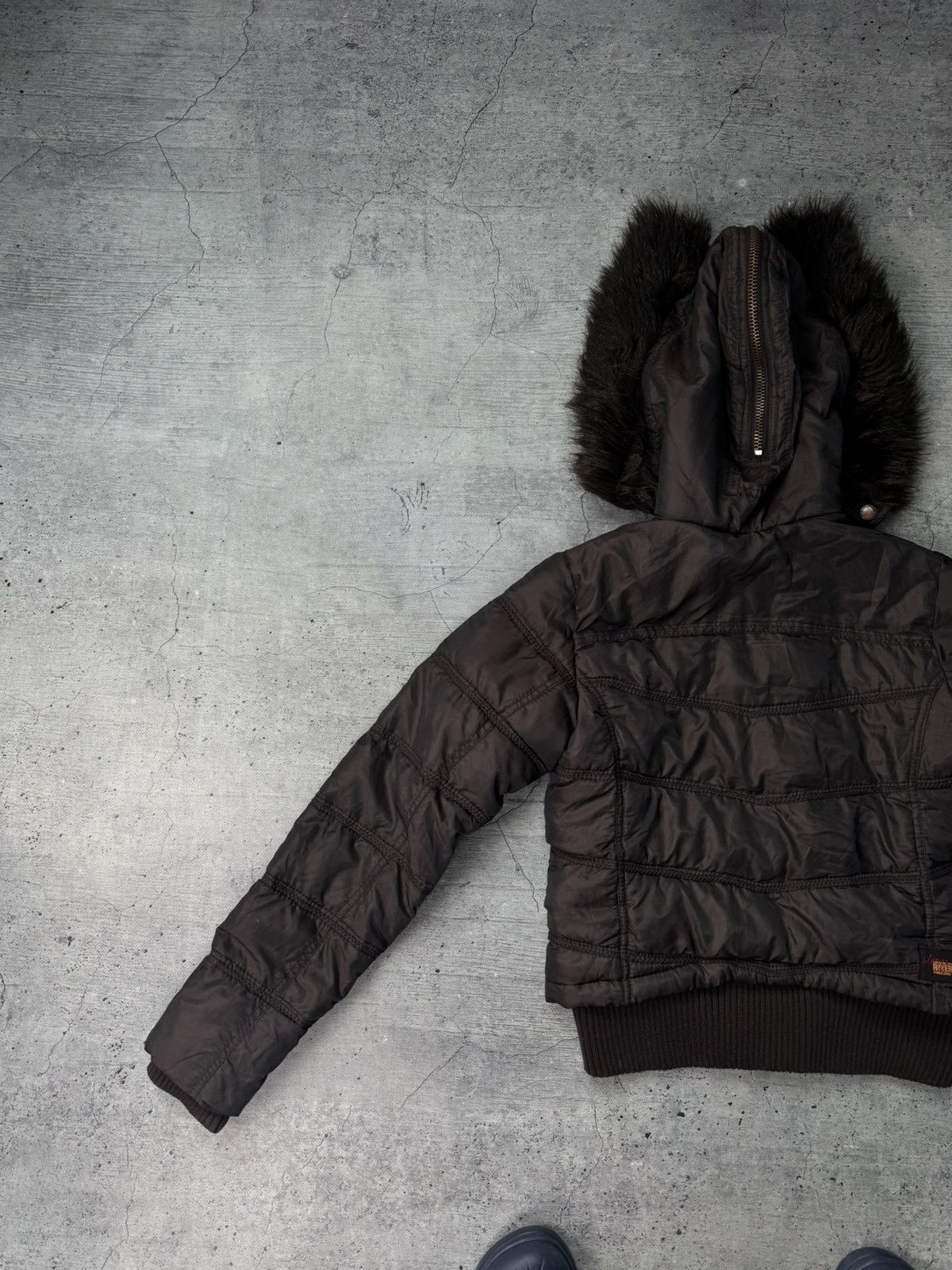 Hysteric Glamour Crazy Y2K Alaska bomber jacket fur black zipper hood Size L / US 10 / IT 46 - 8 Thumbnail