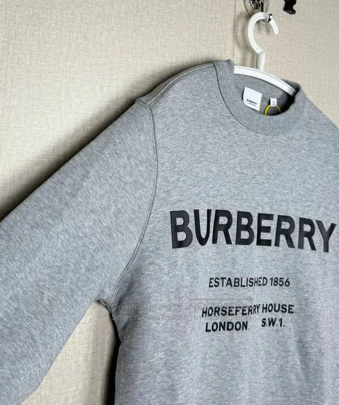 Burberry Burberry Men's Light Gray Cotton Sweatshirt. Size US XS / EU 42 / 0 - 3 Thumbnail