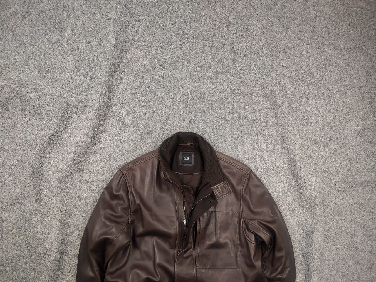Hugo Boss Hugo Boss Italian lamb nappa Leather Brown Classic Jacket Size US M / EU 48-50 / 2 - 1 Thumbnail