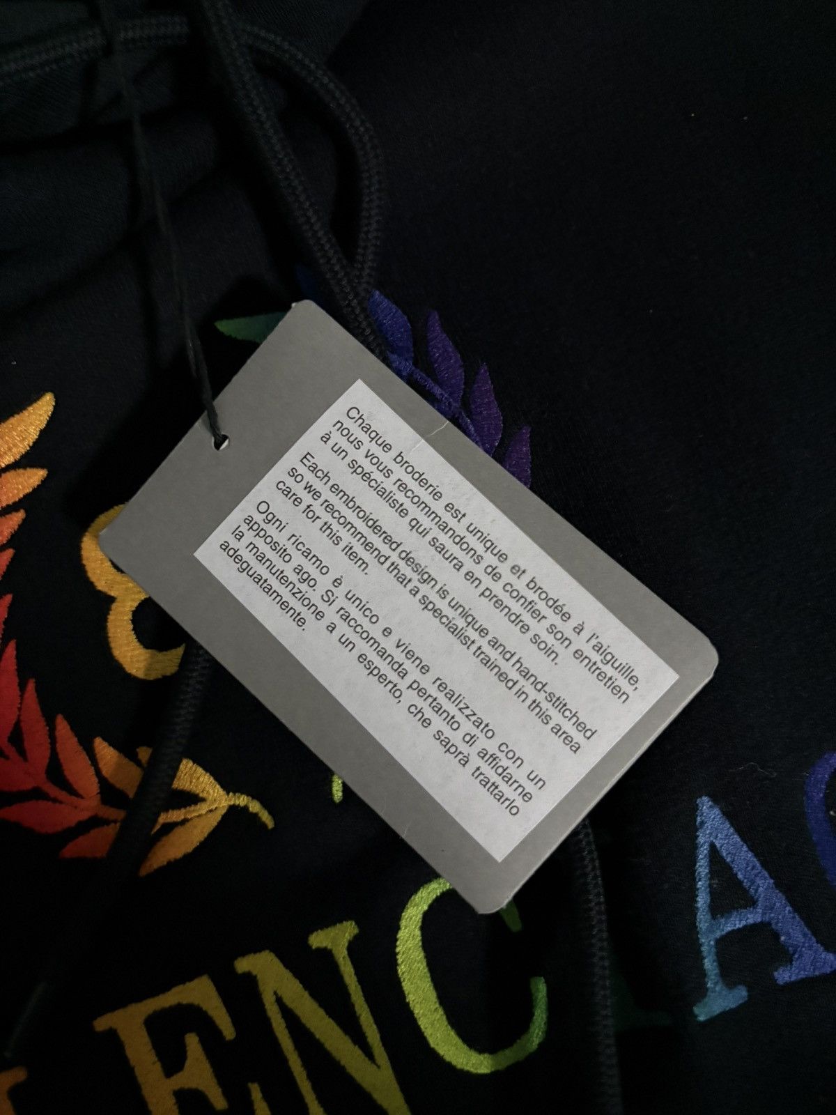 Balenciaga Balenciaga Rainbow Logo Hoodie Size US S / EU 44-46 / 1 - 10 Thumbnail
