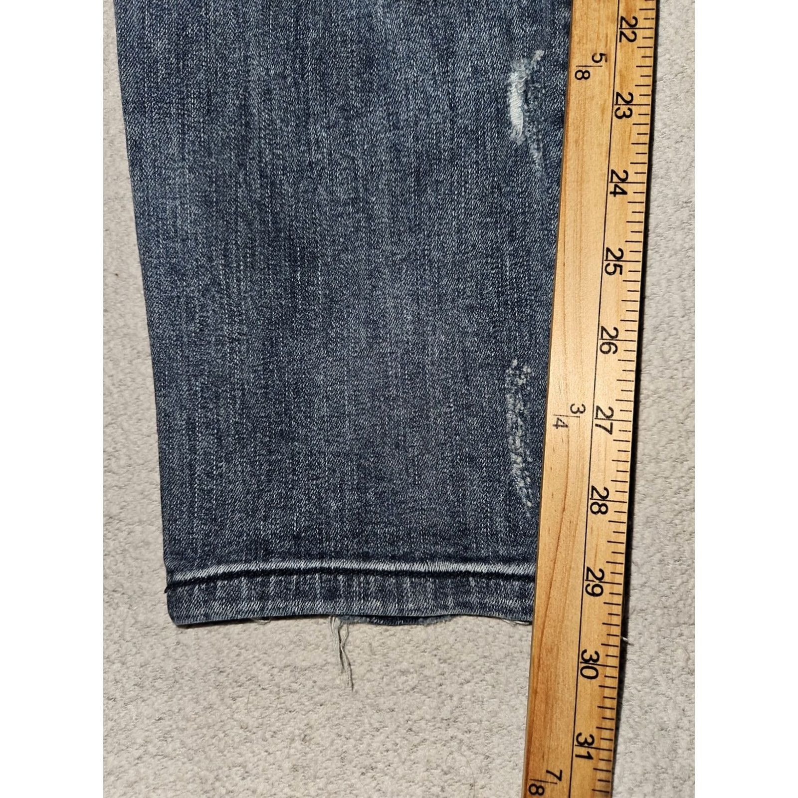 Vintage Kancan Cherish High Rise Skinny Jeans Women's 13 Distressed Stretch Blue 5-Pocket Inseam 29.5in Regular Size 34" / US 12 / IT 48 - 6 Thumbnail