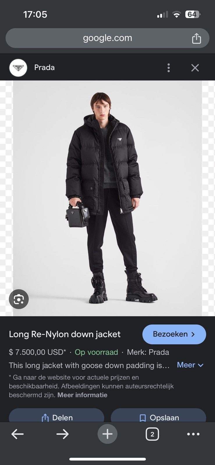 Prada Prada Long Re-Nylon Down Jacket | Grailed
