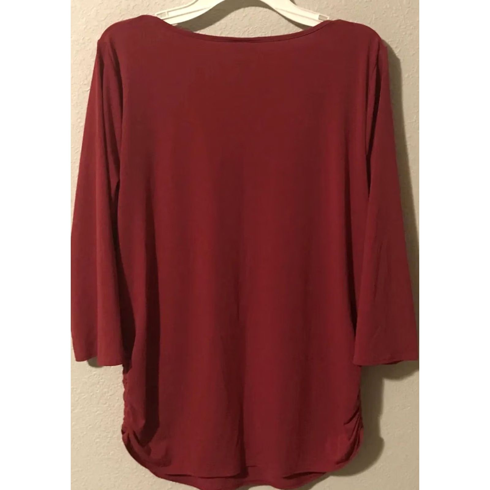 Worthington Worthington Blouse Top 3/4 Sleeve Pink Polyester Spandex Knit Button Womens Large L Shirt Size L / US 10 / IT 46 - 2 Thumbnail