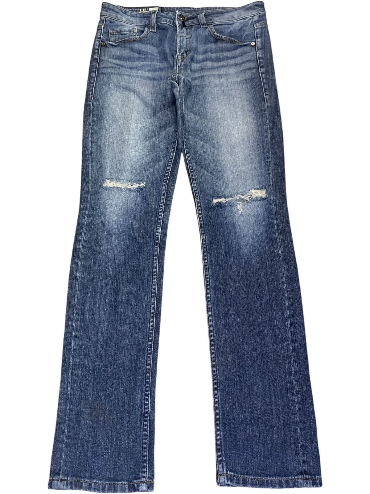 Designer × Marithe + Francois Girbaud Vintage Girbaud Faded Wash Distressed Slim Jeans Size 30" / US 8 / IT 44 - 1 Thumbnail
