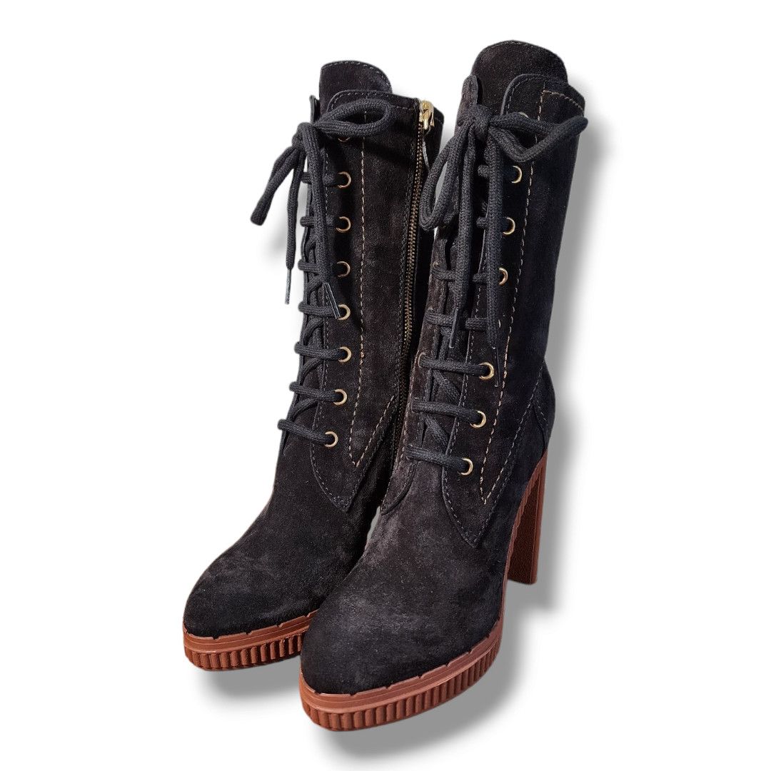 Tod's Tod's Brown Suede Altraversione Zip-Up Heeled Boot Size 34.5 Size US 4.5 / IT 34.5 - 11 Thumbnail