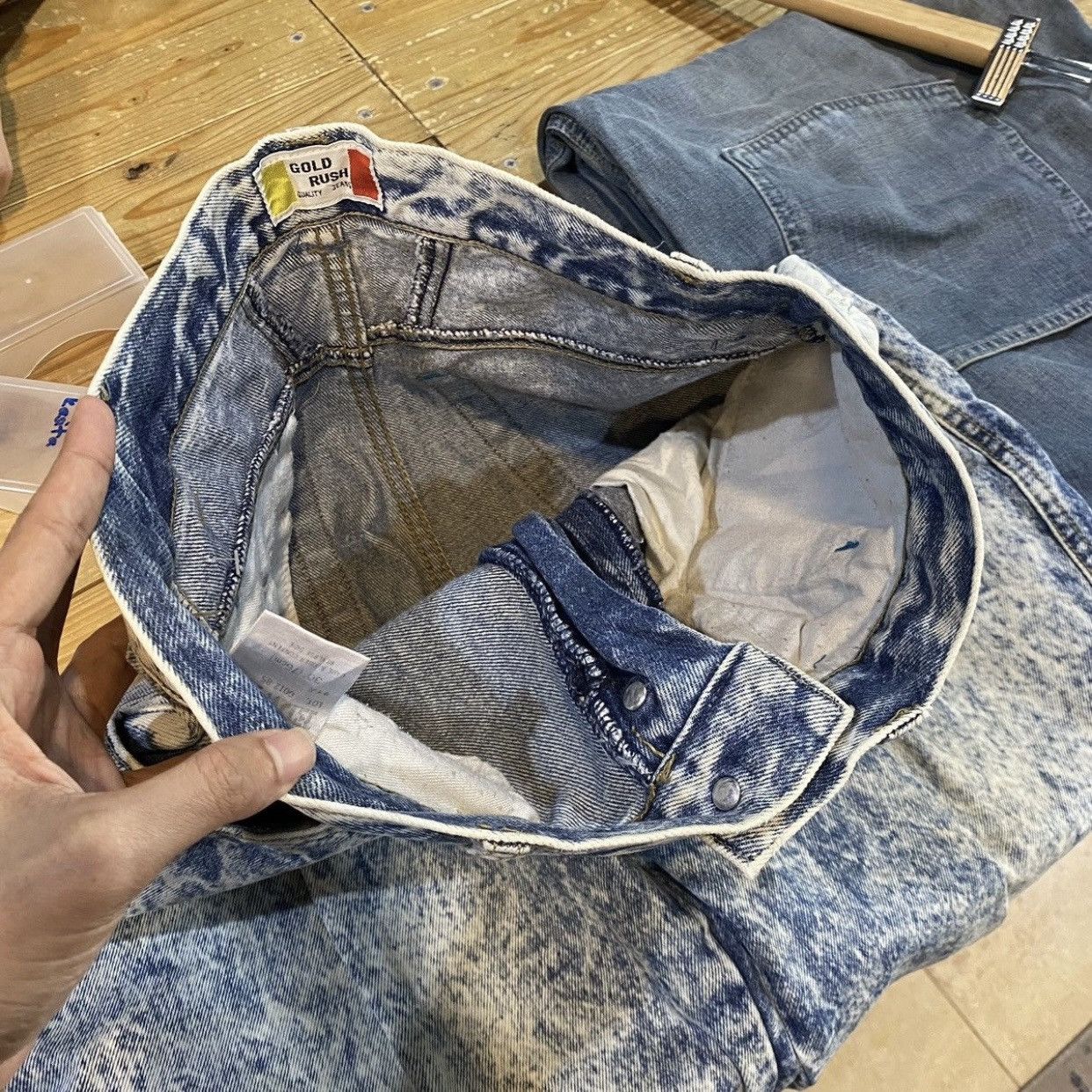 Edwin Gold Rush Edwin Acid Wash Baggy Jeans Relaxed Tapered Fit Size US 30 / EU 46 - 12 Thumbnail