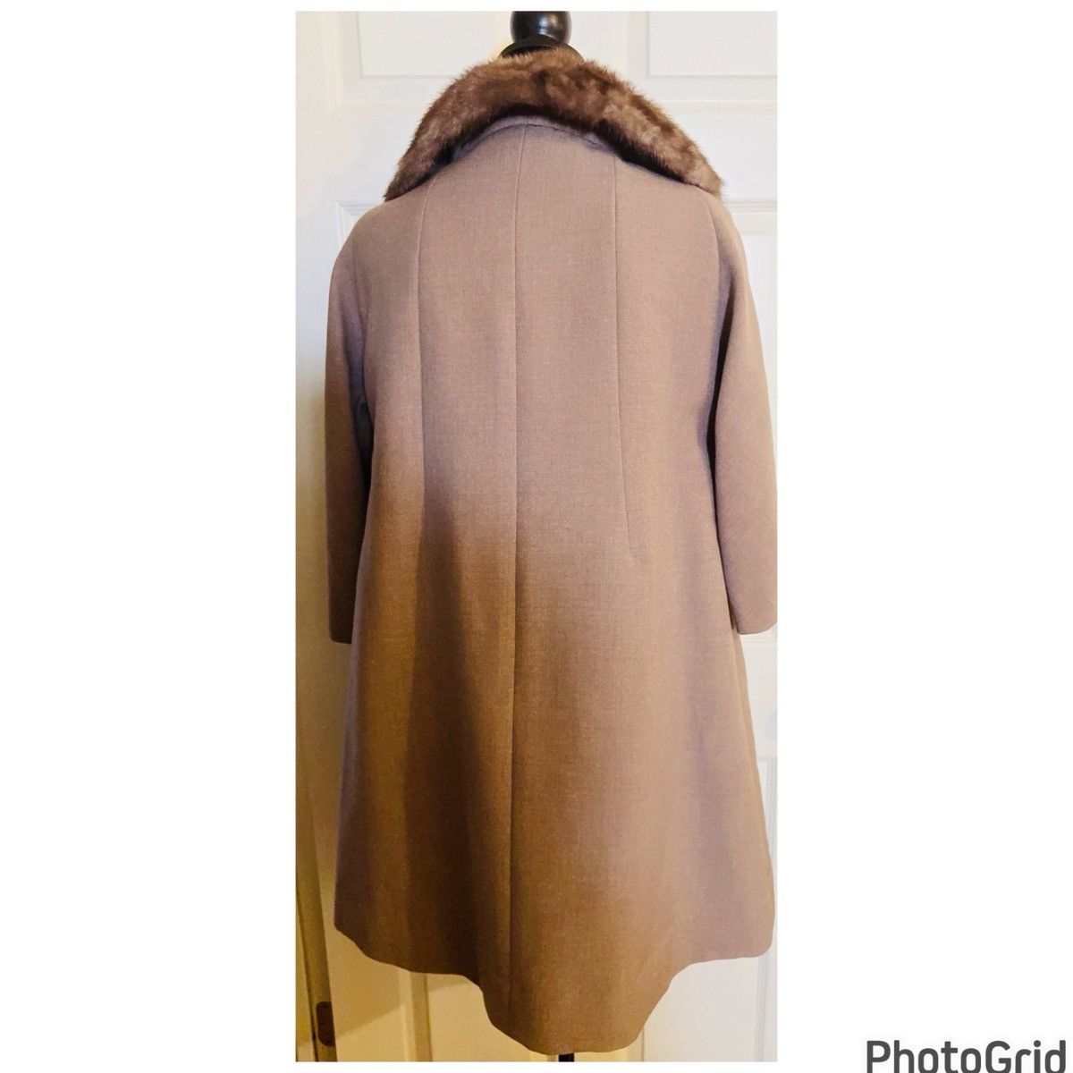 Other Krull Vintage Mink Collar Silk Lined Swing Coat Size M / US 6-8 / IT 42-44 - 3 Thumbnail