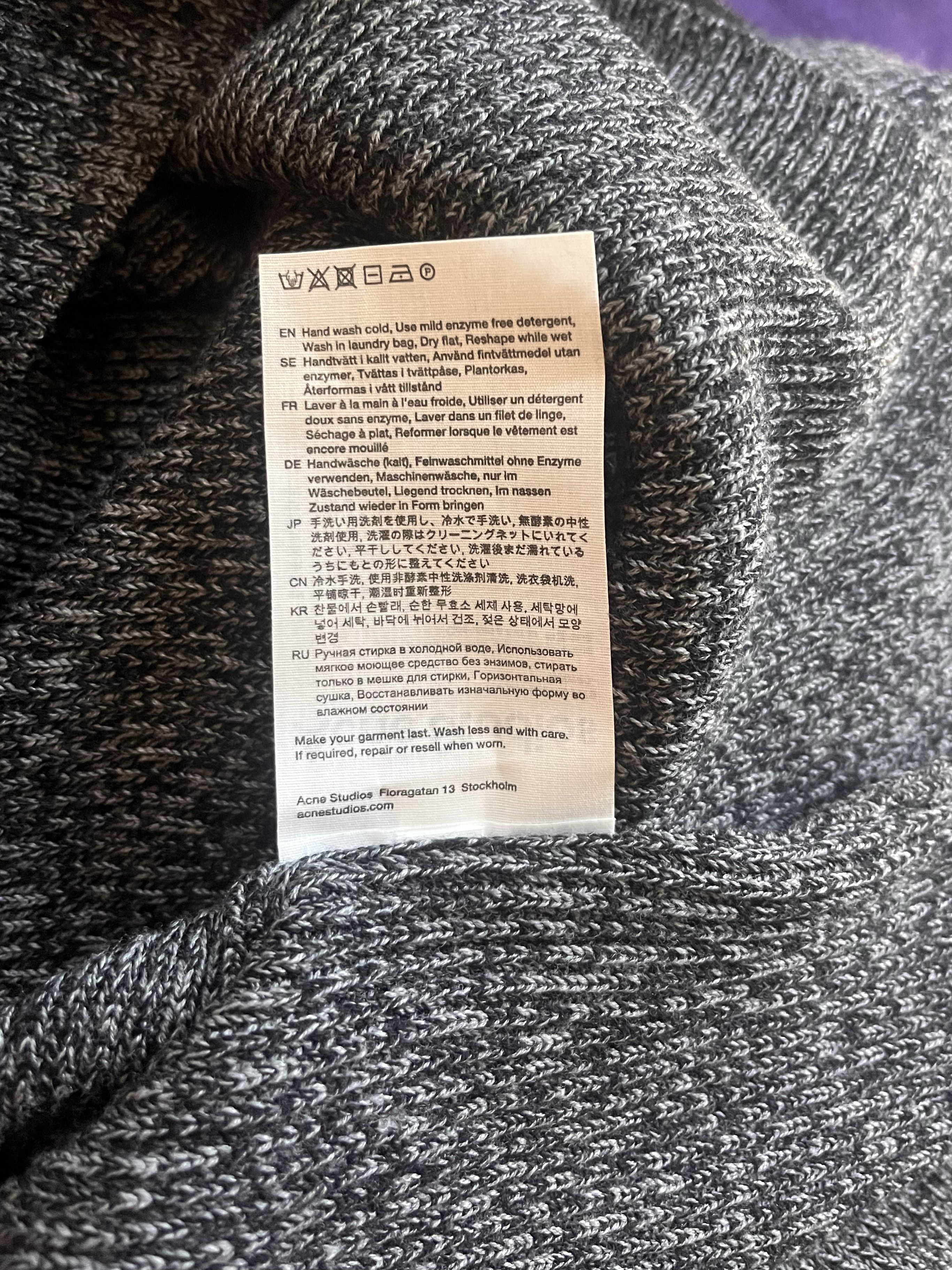 Acne Studios Acne Studios Men's Knitwear Wool Metallic Sweater Size XXL Size US XXL / EU 58 / 5 - 6 Thumbnail