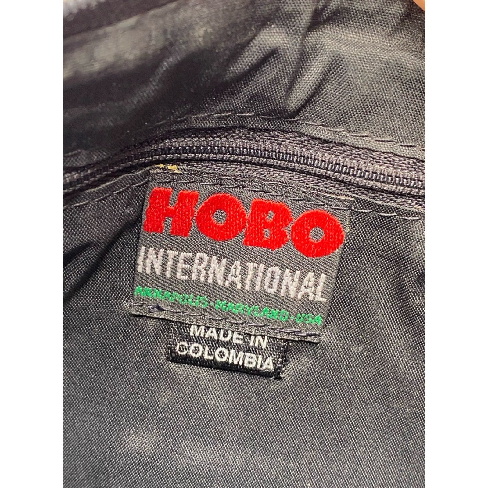 Vintage VINTAGE Hobo International Bag Womens Crossbody Leather Zip Black Small 10in 6in 1in Pebbled Size ONE SIZE - 5 Thumbnail