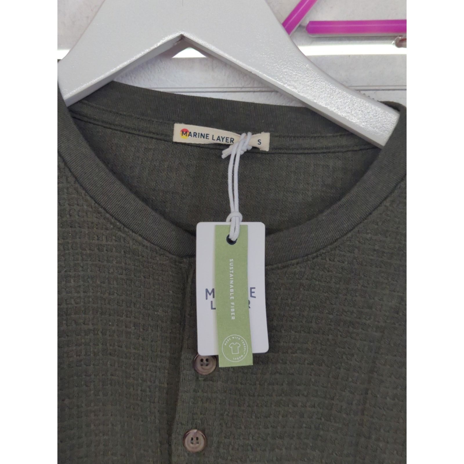 Marine Layer NWT Marine Layer Sz S Supima Cotton Long Sleeve Henley Shirt Size US S / EU 44-46 / 1 - 3 Thumbnail