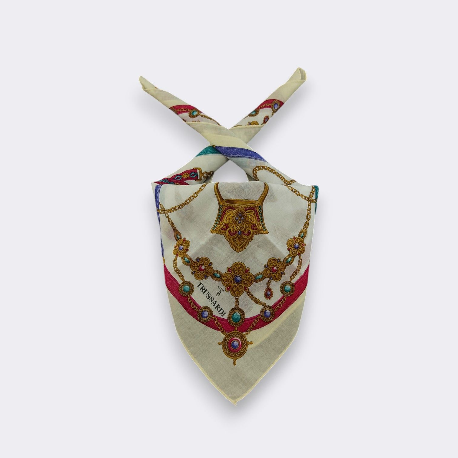 Trussardi Vintage Trussardi Handkerchief Neckerchief Bandana H034G Size ONE SIZE - 1 Thumbnail