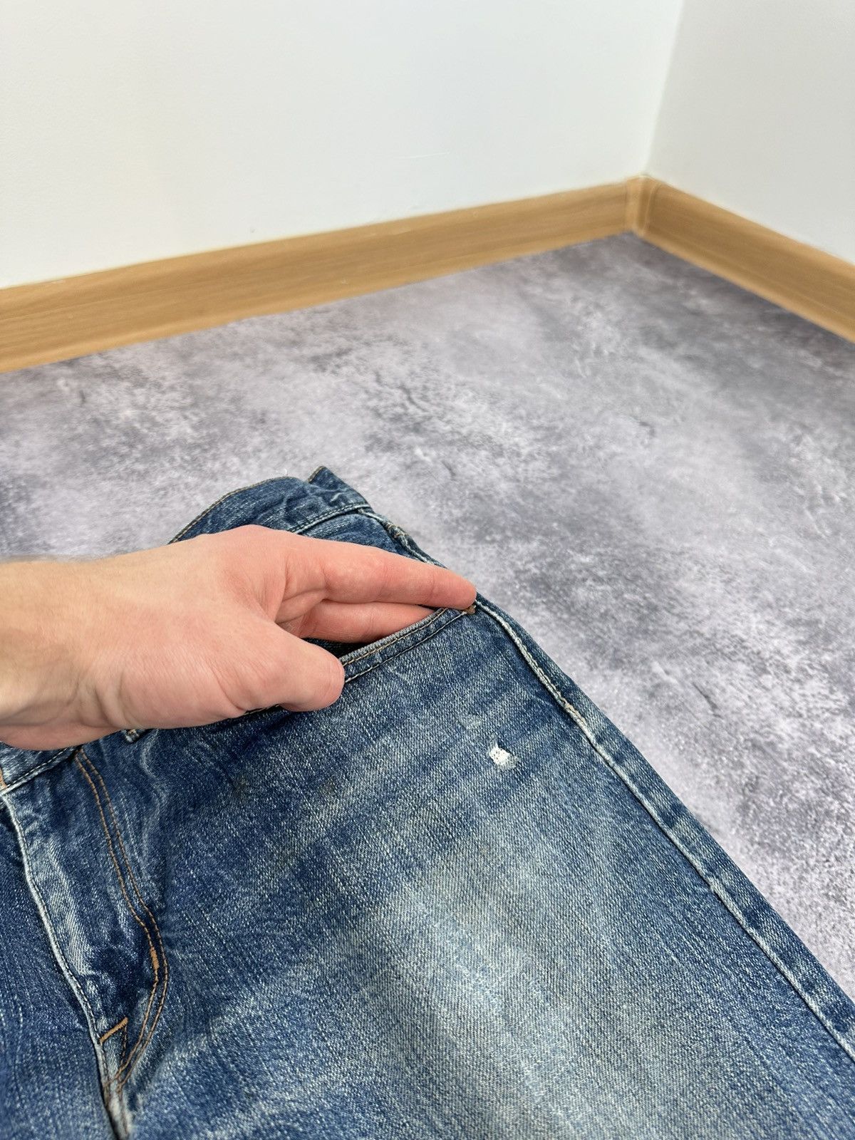 Dickies Vintage Dickies Stone Washed Trashed Denim USA Work Jeans Size US 32 / EU 48 - 10 Thumbnail