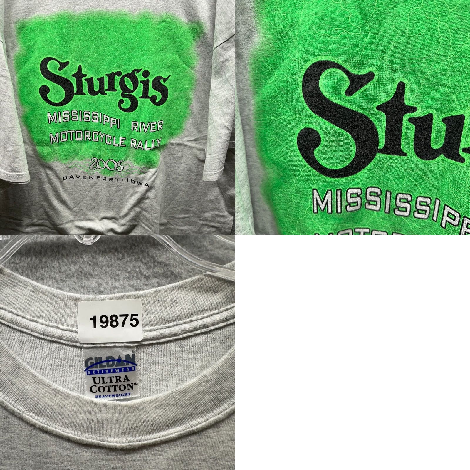 Vintage VINTAGE Sturgis Shirt Mens XL White 3D Biker Motorcycle Thunder Flames Logo T-Shirt Short Sleeve Crew Neck Cotton Size US XL / EU 56 / 4 - 9 Thumbnail