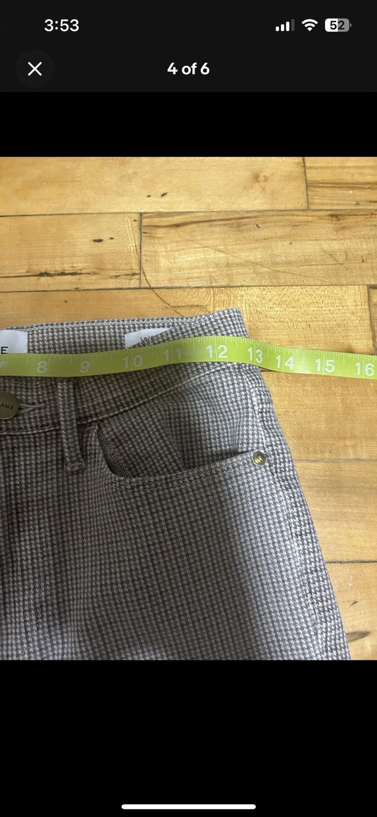 Frame Frame Denim le High Skinny Women's Jeans Plaid Pattern Size 26" / US 2 / IT 38 - 4 Thumbnail
