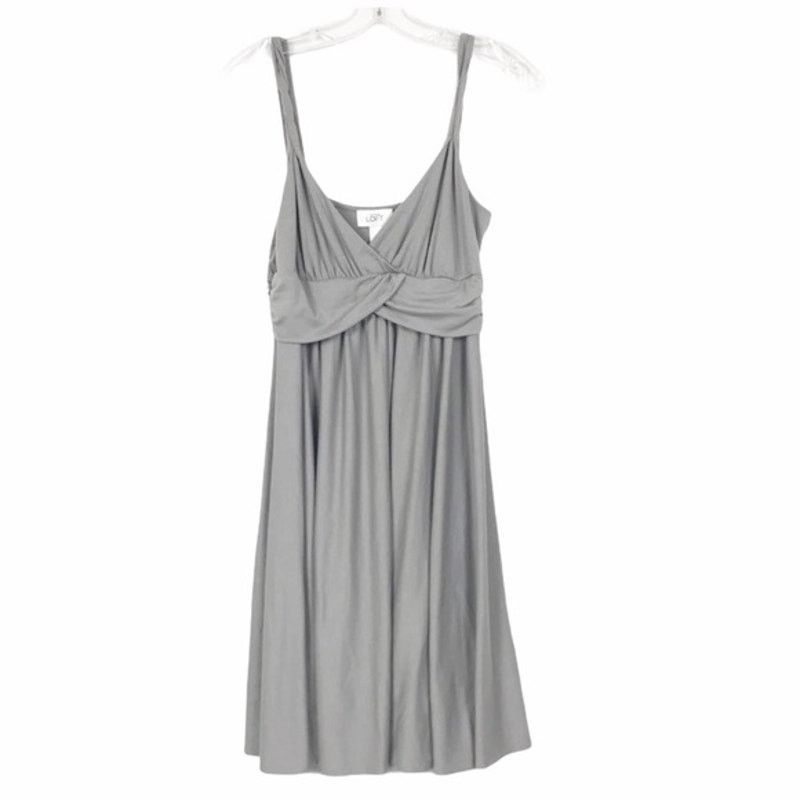 Loft Ann Taylor Loft Gray Sleeveless Flowy Dress Sz S Size S / US 4 / IT 40 - 1 Thumbnail