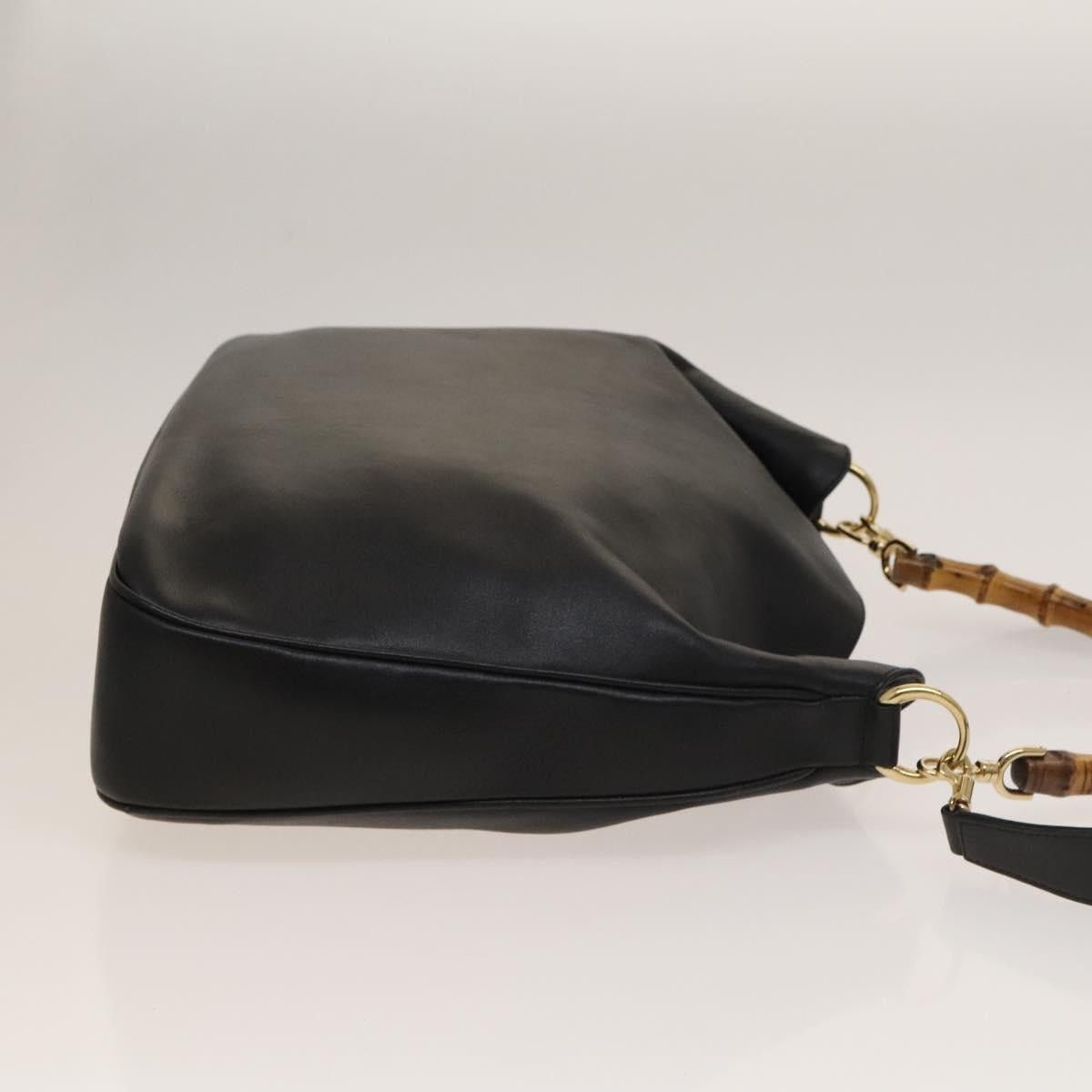 Gucci GUCCI Bamboo Hand Bag Leather Black Gold 001 001 Size ONE SIZE - 4 Thumbnail
