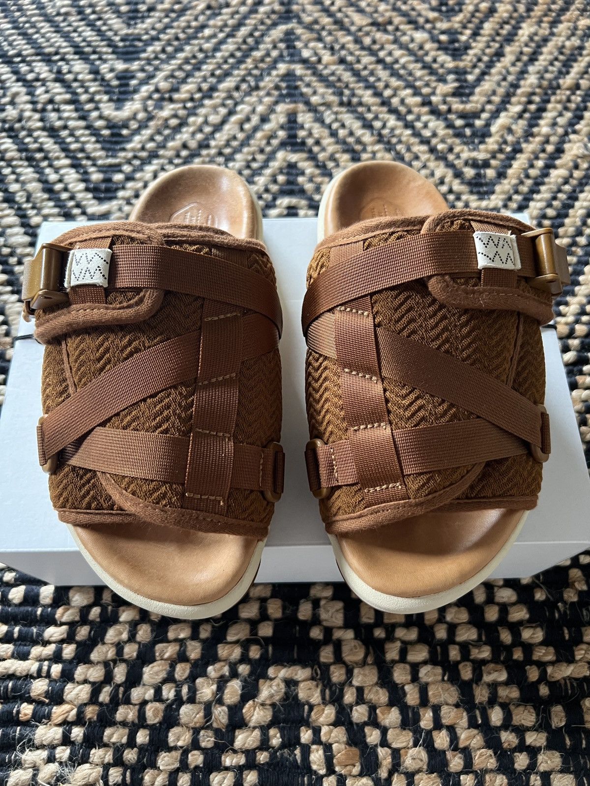 Visvim Visvim WMV SS19 Brown Zig-Zag Nylon Christo Sandals Size US 10 / EU 43 - 5 Thumbnail