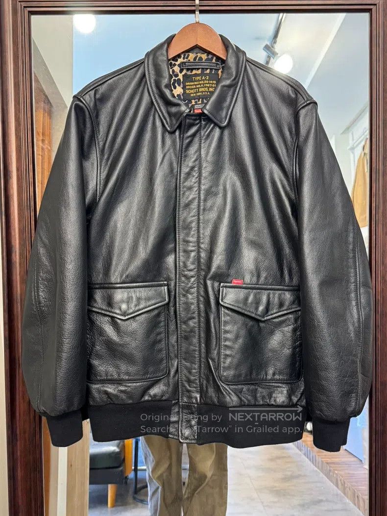 Schott Schott A2 leather jacket Size US XL / EU 56 / 4 - 1 Thumbnail