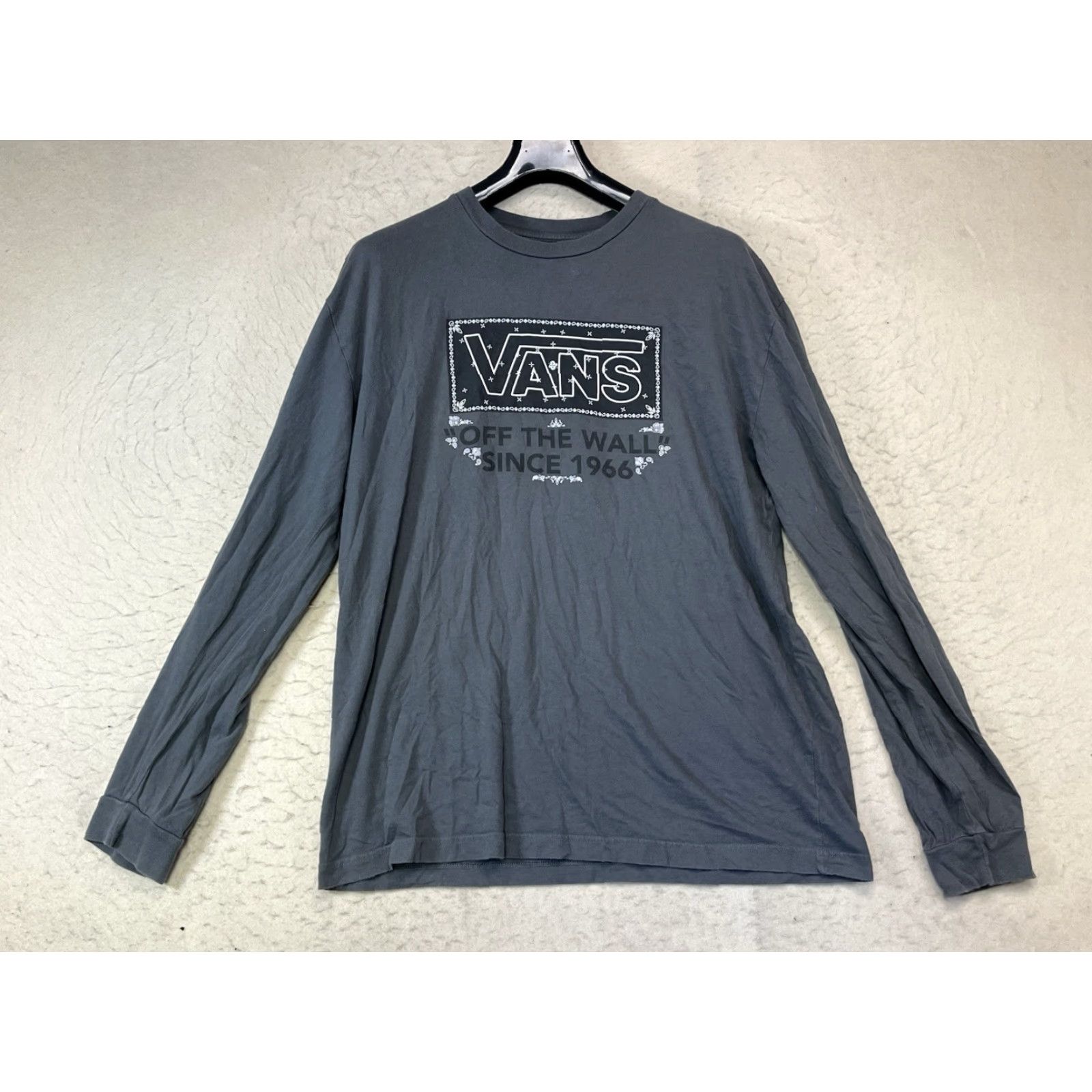 Vans VANS OFF THE WALL Gray T-Shirt Long Sleeve Crew Neck Pullover Men’s XL Logo Graphic Print Vintage No Size US XL / EU 56 / 4 - 2 Thumbnail