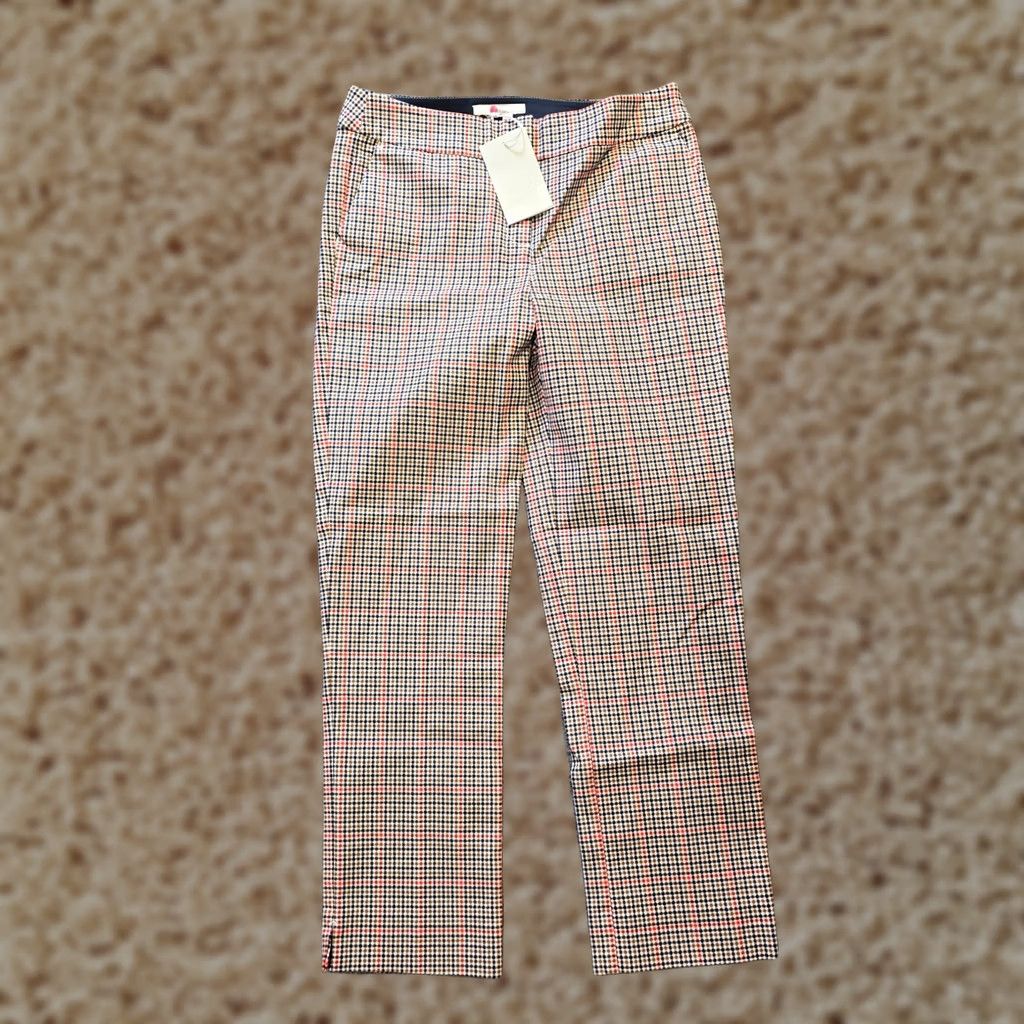 Boden Boden Pants Womens 4P Petite Blue Red Plaid Richmond Ankle Career Preppy Shirt or Pants? Size 27" / US 4 / IT 40 - 1 Thumbnail