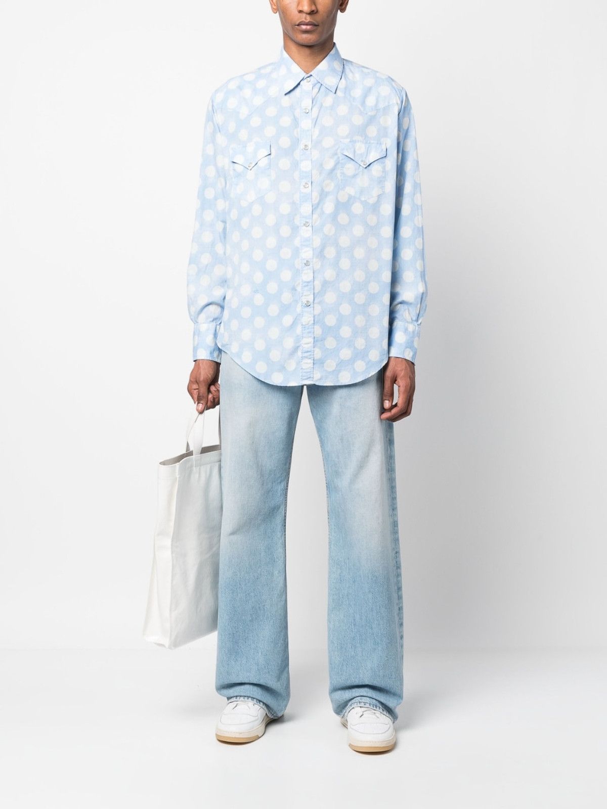 ERL o1y0125 Patterned Shirt in Blue/White Size US M / EU 48-50 / 2 - 5 Thumbnail
