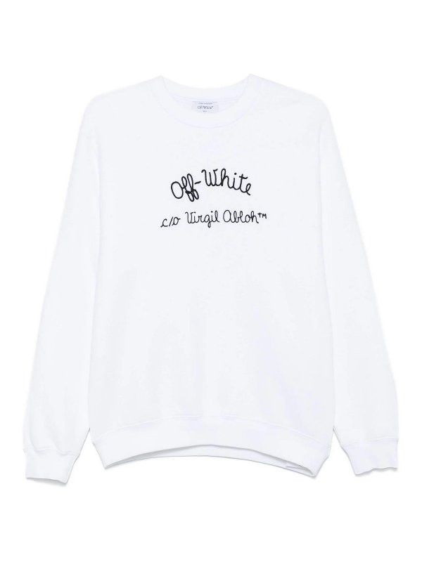Off-White o1y1225 Logo Sweatshirt in White Size XS / US 0-2 / IT 36-38 - 1 Thumbnail
