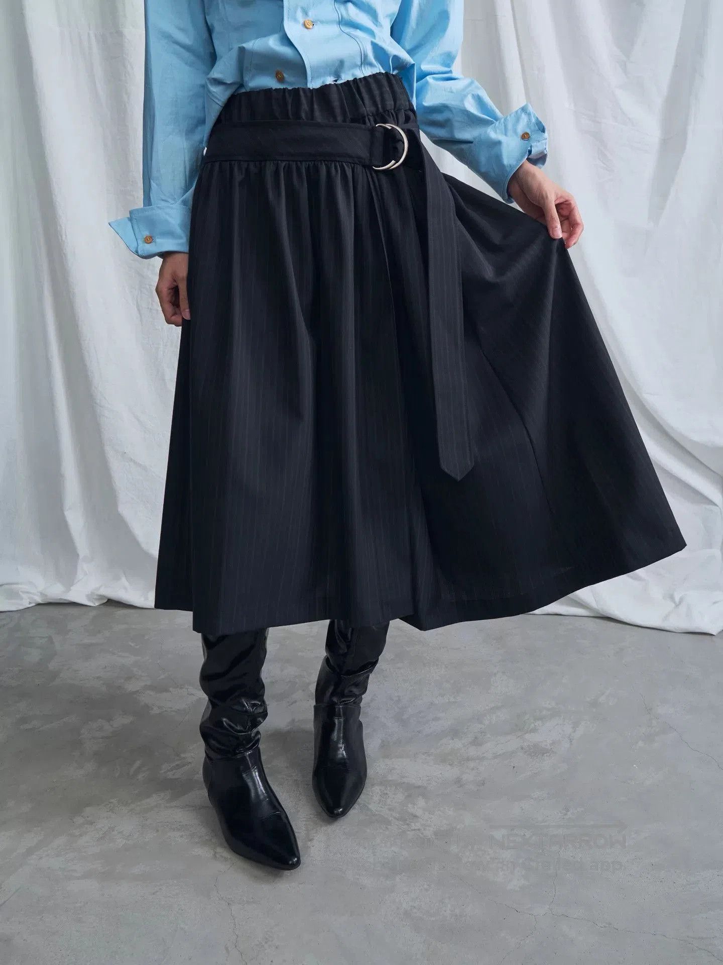 Junya Watanabe navy wool belt dress by junya watanabe. Size M / US 6-8 / IT 42-44 - 2 Thumbnail