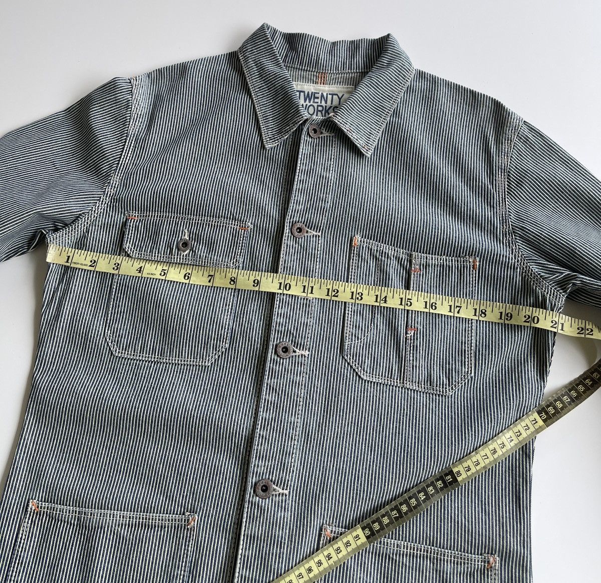 Japanese Brand Vintage Twenty Works Hickory Denim Jacket Size US M / EU 48-50 / 2 - 10 Thumbnail