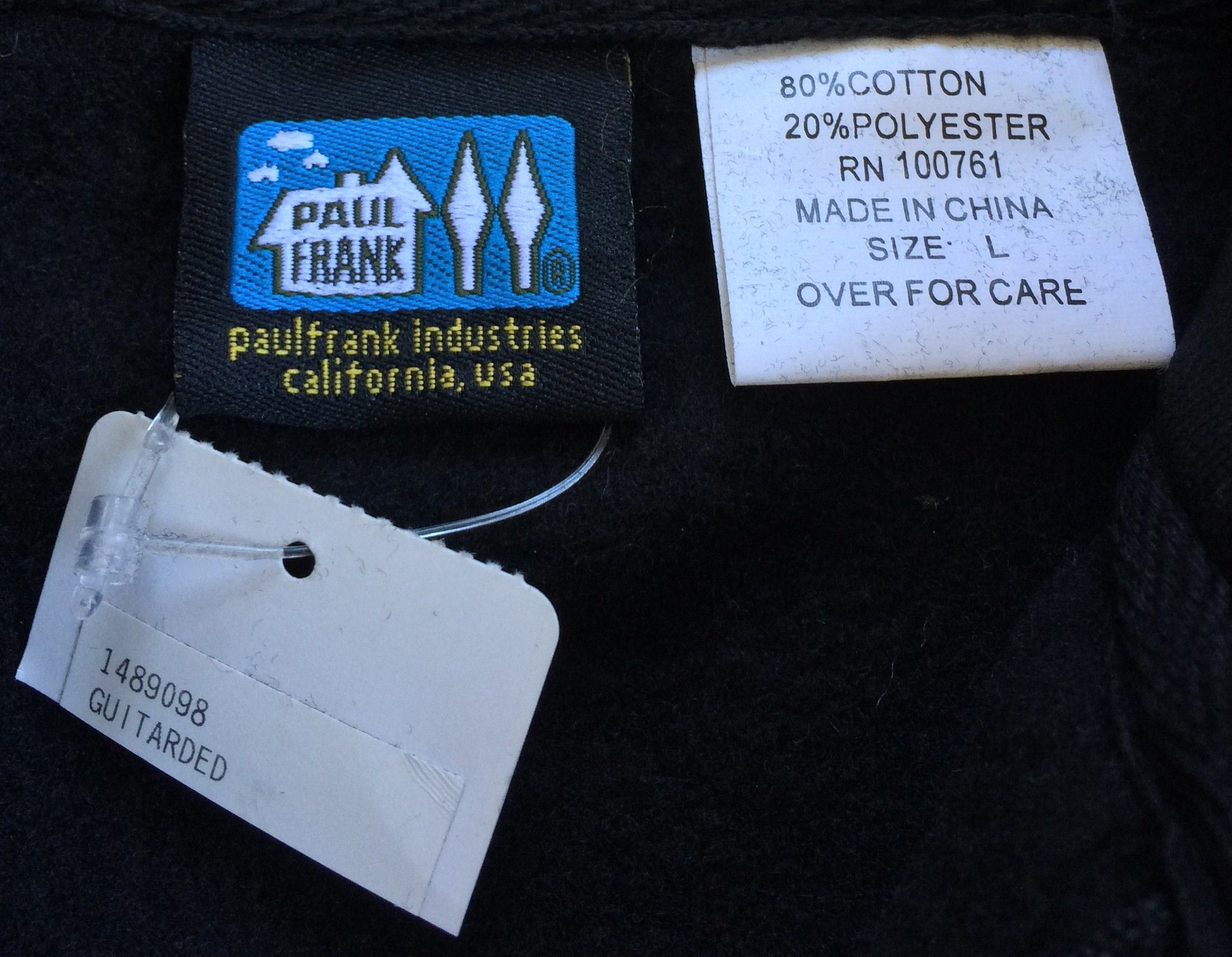 Paul Frank NEW Vintage Paul Frank Guitar Logo Hoodie Size US L / EU 52-54 / 3 - 4 Thumbnail