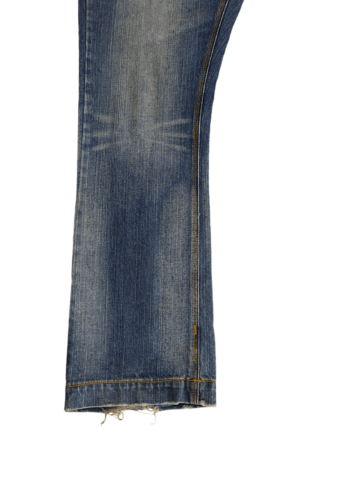 If Six Was Nine Flare Jeans Six Star Clawmark Distress Faded Denim Bootcut Size US 32 / EU 48 - 7 Thumbnail