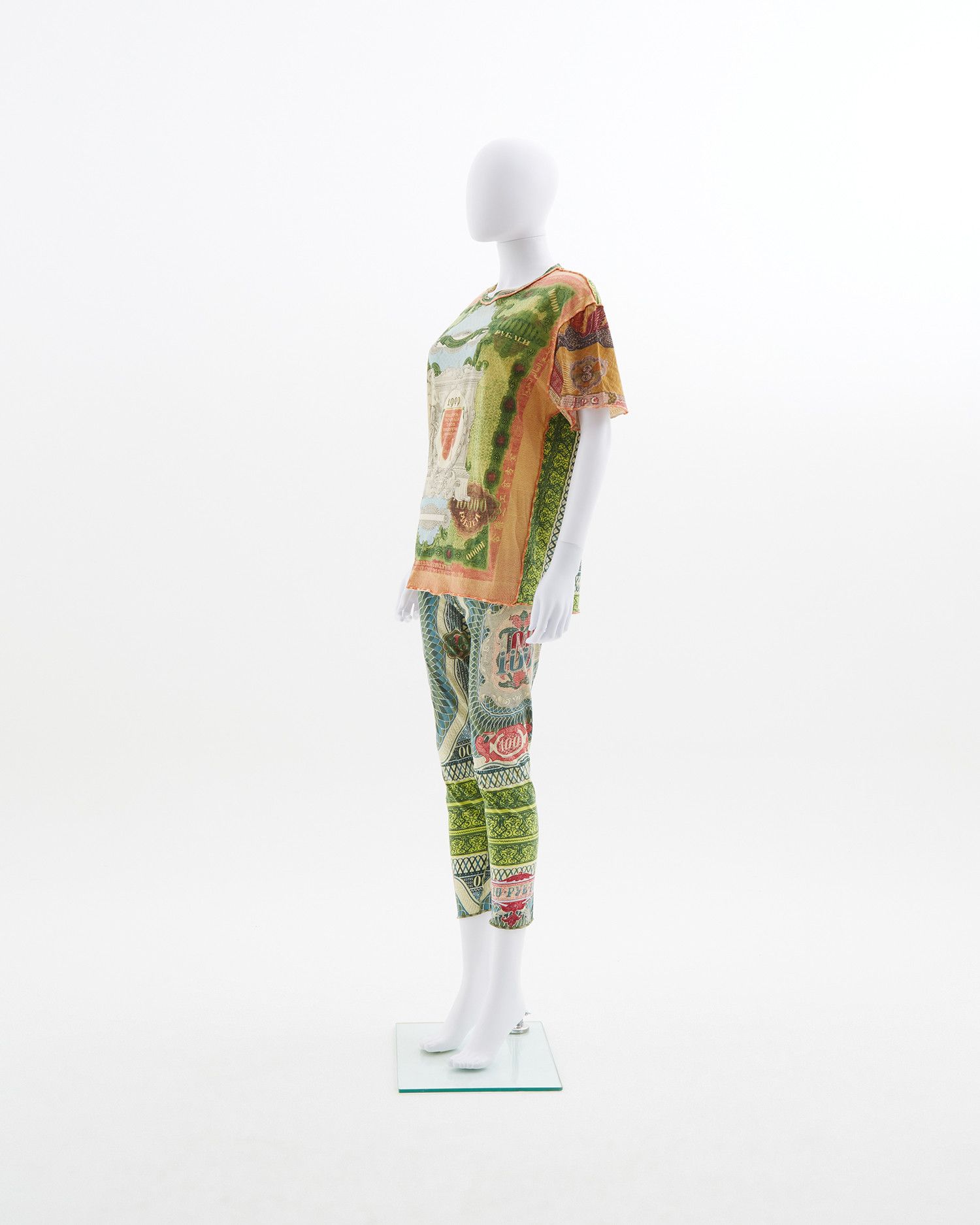 Jean Paul Gaultier S/S 1994 “Les Tatouages” baroque sculptures money dollar set Size M / US 6-8 / IT 42-44 - 3 Thumbnail
