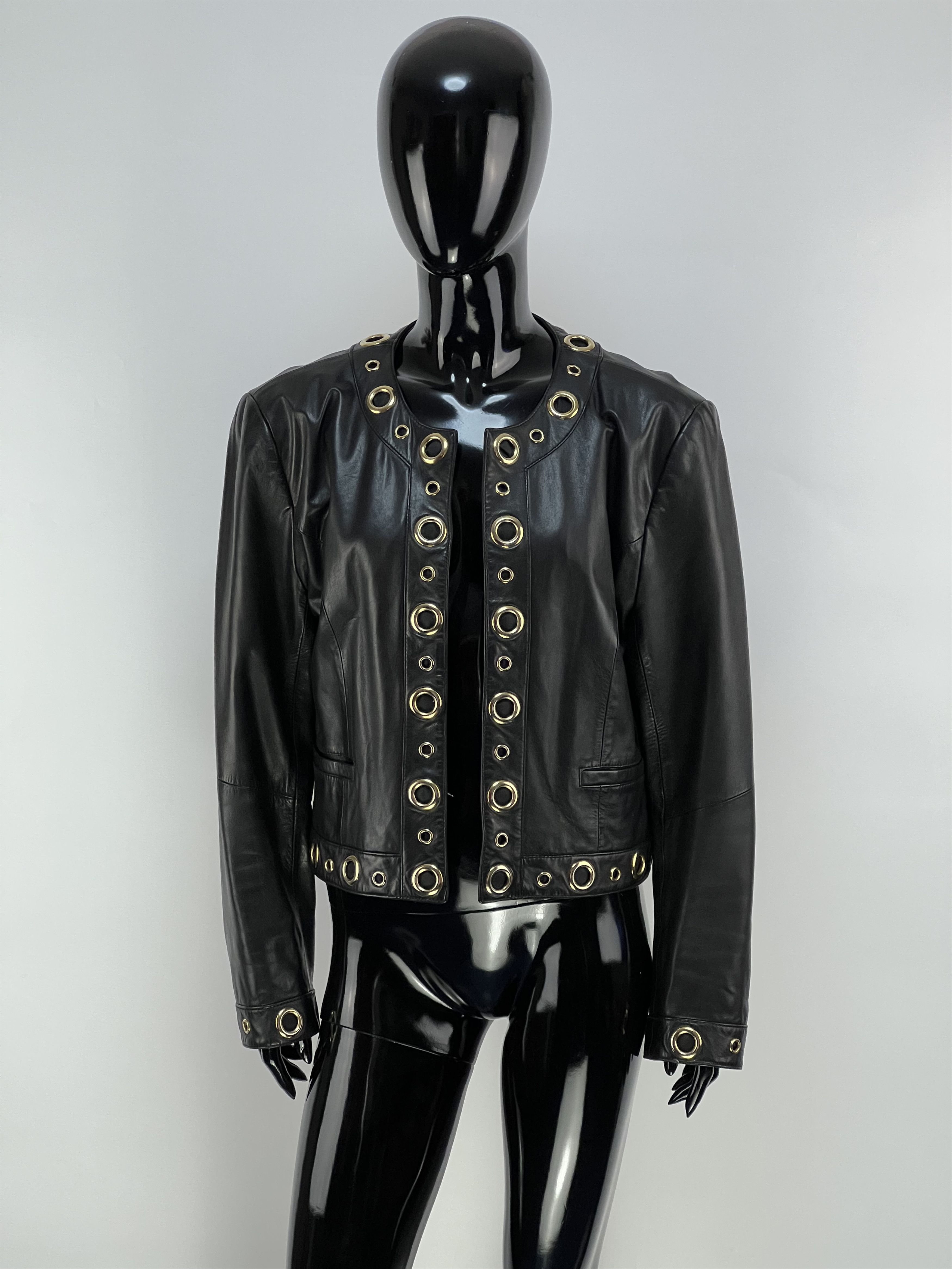 Vintage 80s Rare Vintage Dino’z Women’s Leather Jacket Size IT 44 Size M / US 6-8 / IT 42-44 - 1 Thumbnail