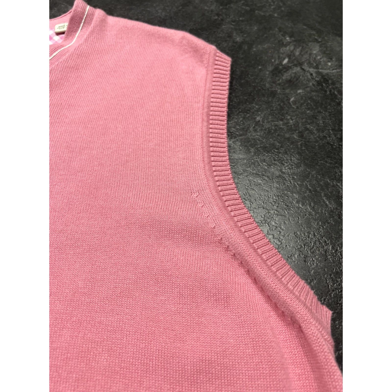Pinko Southern Pines Men V-Neck Sweater Vest Golf Preppy Pink L Size US L / EU 52-54 / 3 - 4 Thumbnail